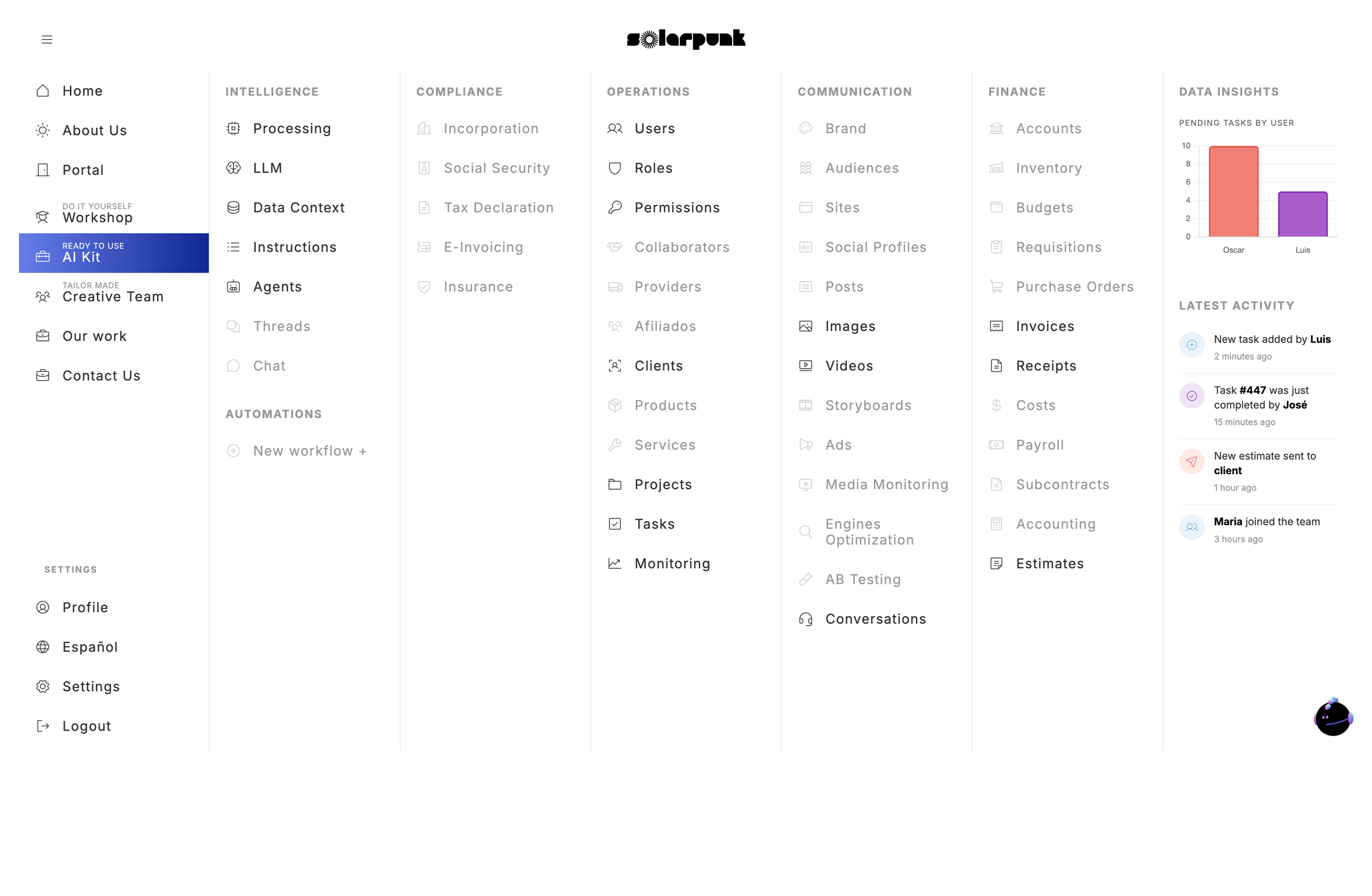 AI Business Toolkit Interface